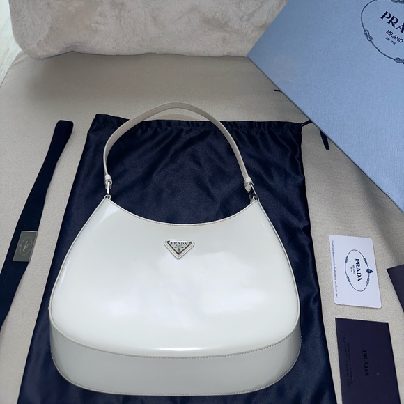 Prada Cleo Brushed Leather Shoulder Bag - Picture 1 of 9